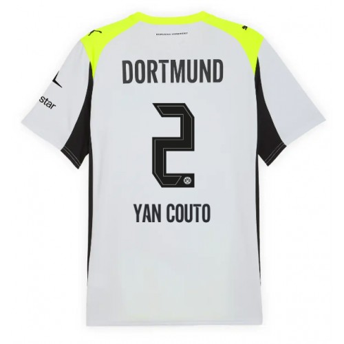 Maglia Calcio Borussia Dortmund Yan Couto #2 Seconda Divisa 2025-26 Manica Corta